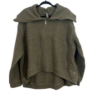 Sweaty Betty Restful Boucle Oversized Zip Pullover Green L / US 10 Pre-Loved